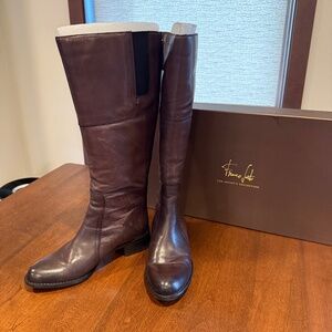 FRANCO SARTO "Cristo" Dark Brown Tall Leather Boots; W Size 7M